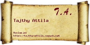Tajthy Attila névjegykártya